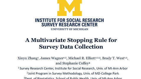 Thumbnail for entry Xinyu Zhang - A Multivariate Stopping Rule for Survey Data Collection - November 2, 2022