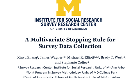Thumbnail for Xinyu Zhang - A Multivariate Stopping Rule for Survey Data Collection - November 2, 2022