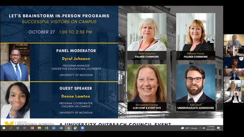 Thumbnail for CEO October UOC 2021 - Let's Brainstorm In-Person Programs