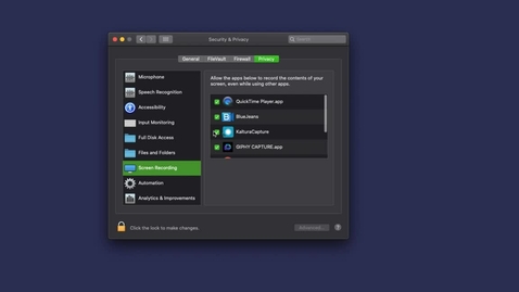 Thumbnail for Troubleshooting Kaltura Capture on a Mac