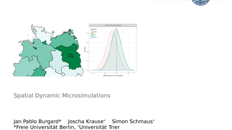 Thumbnail for Jan Pablo Burgard - Spatial Dynamic Microsimulations -  JPSM MPSDS Seminar - October 13, 2021