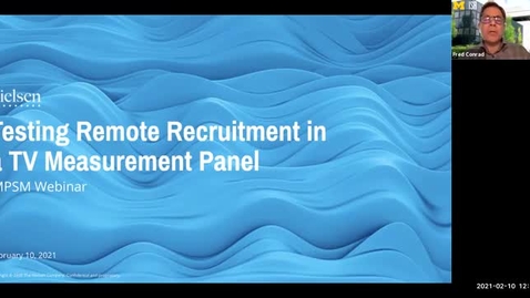 Thumbnail for entry Lauren Walton and Hani Zainlbhai  - Testing Remote Recruitment in a Television Measurement Panel - Seminar Series - February 10, 2021