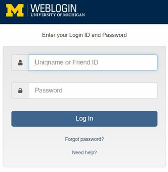 Screenshot of weblogin