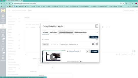 Thumbnail for Publish Media in Canvas: Embed Media using the Rich Text Editor