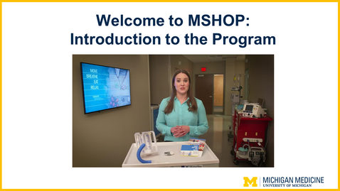Thumbnail for Welcome to MSHOP: Introduction to the Program