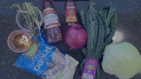 Thumbnail for Baked Kale Salad with Crispy Quinoa