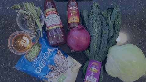 Thumbnail for entry Baked Kale Salad with Crispy Quinoa