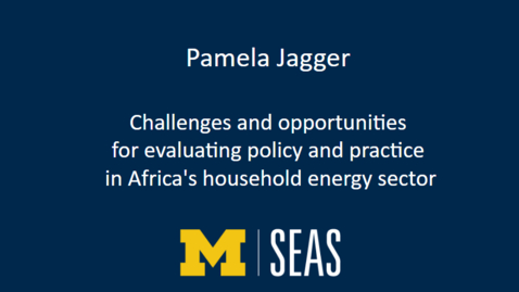 Thumbnail for Pamela Jagger: Challenges and opportunities for evaluating policy and practice in Africa's household energy sector