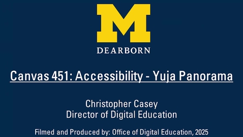 Thumbnail for Canvas 451: Accessibility - Yuja Panorama