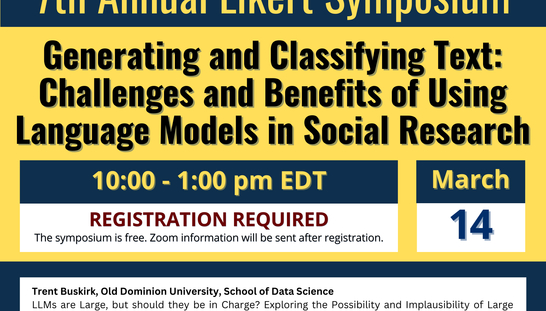 7th Annual Likert Symposium - Generating and Classifying Text: Challenges and Benefits of Using Language Models in Social Research