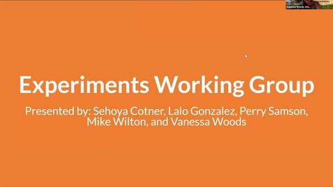 Thumbnail for 2021 SEISMIC Summer Meeting – Experiments Working Group