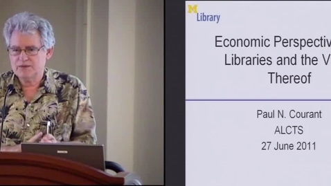 Thumbnail for entry Economic Reflections on Libraries