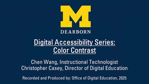 Thumbnail for Digital Accessibility - Color Contrast 2025-06-10
