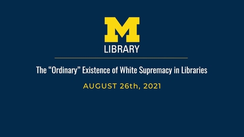 Thumbnail for The &quot;Ordinary&quot; Existence of White Supremacy In Libraries, Feat Sofia Leung - August 26th, 2021