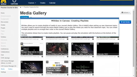 Thumbnail for entry Creating Playlists in Media Gallery (No Audio)