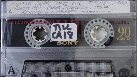 Thumbnail for Poets Live, 9th Class, &quot;Robert Hass: Class Interview Session,&quot; 1995, Side A
