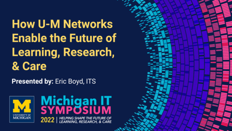 Thumbnail for entry How U-M Networks Enable the Future of Learning, Research, &amp; Care