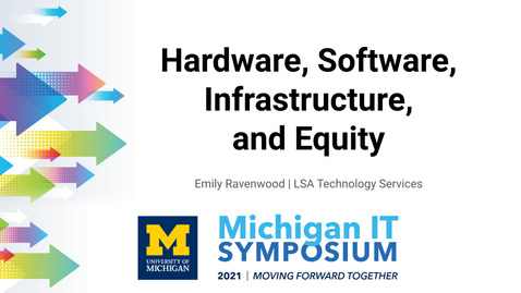 Thumbnail for entry Hardware, Software, Infrastructure, and Equity