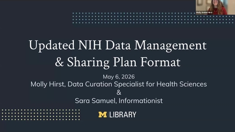 Thumbnail for Updated NIH Data Management and Sharing Plan Format