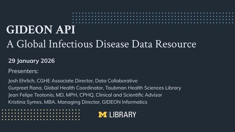 Thumbnail for GIDEON API: A Global Infectious Disease Data Resource