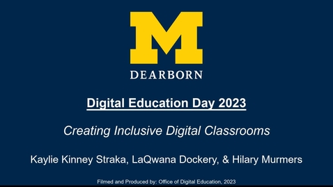 Thumbnail for entry Creating Inclusive Digital Classrooms