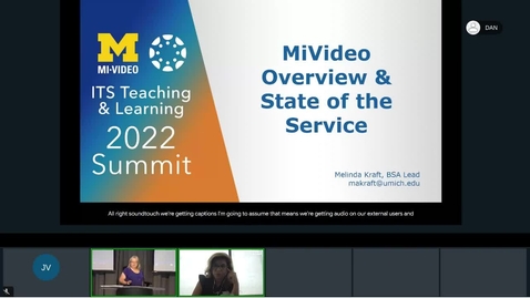Thumbnail for entry MiVideo Overview and State of the Service