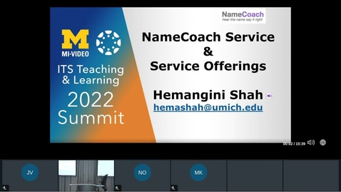 Thumbnail for entry NameCoach Service &amp; Service Offerings Usage