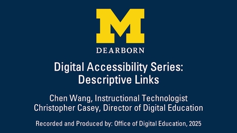 Thumbnail for Digital Accessibility - Descriptive Links 2025-07-08