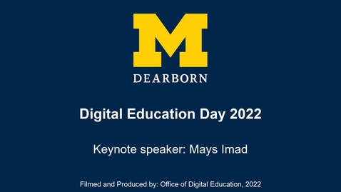 Thumbnail for entry Digital Education Day 2022 - Mays Imad