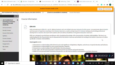 Thumbnail for EDN410 Teaching in the Inclusive Classroom by Dr. Melissa Sreckovic