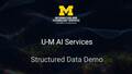 Go to U-M AI Services: Structured Data Demo with duration: 6 minutes, 12 seconds
