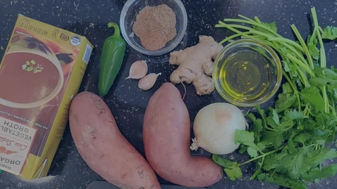 Thumbnail for Baked Sweet Potato Soup