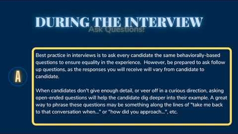 Thumbnail for Preparing for a Behavior-Based Interview