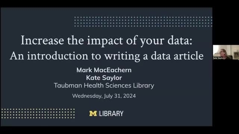 Thumbnail for Increase The Impact Of Your Data: An introduction To Writing A Data Article