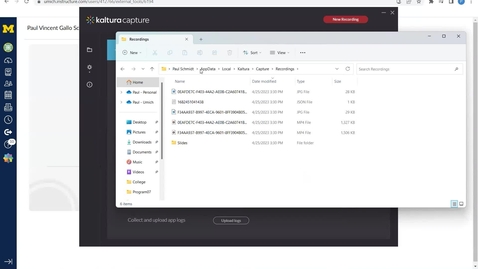Thumbnail for entry Find Kaltura Capture Recordings Saved on Your Local Computer