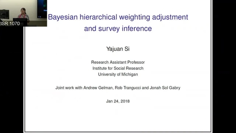 Thumbnail for JPSM/MPSM Seminar Series - Yajuan Si - January 24th 2018