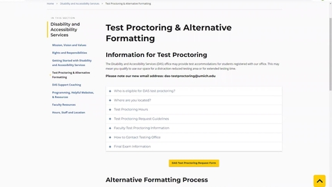 Thumbnail for DAS Test Proctoring Request Tutorial