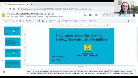 Thumbnail for Cultivating Access for First Generation College Students with Disabilities