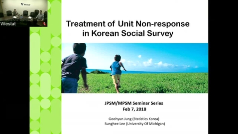Thumbnail for JPSM/MPSM Seminar Series - Goohyun Jung &amp; Sunghee Lee - February 7th 2018