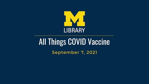 Thumbnail for entry Staff Forum: All things COVID Vaccine wsg. Dr. Jason Pogue - September 7th, 2021
