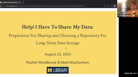 Thumbnail for entry Help! I Have To Share My Data: Preparation For Sharing and Choosing a Repository For Long-Term Data Storage