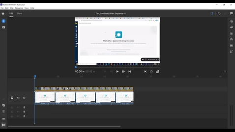 Thumbnail for How to Edit a Two Source Kaltura Capture Video With Adobe Premiere Rush