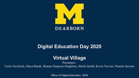 Thumbnail for Digital Education Day 2020 - Virtual Village