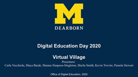 Thumbnail for entry Digital Education Day 2020 - Virtual Village