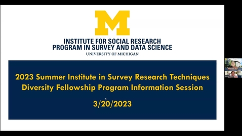 Thumbnail for SI DEI Fellowship Program Webinar - March 20, 2023