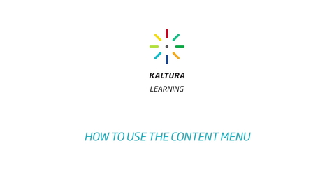 Thumbnail for entry How to use The Content Menu