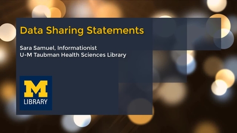 Thumbnail for Data Sharing Statements