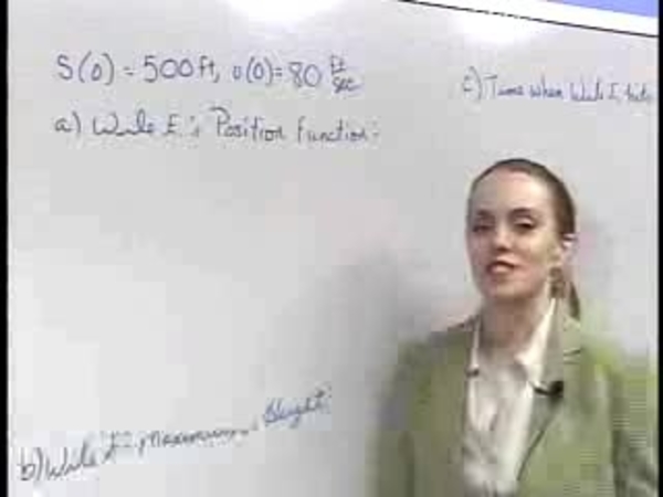 Chapter 3.2: Applications of Antidifferentiation - 05) Motion Equations: Part 2
