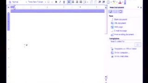 Thumbnail for entry Introduction to Microsoft Word 2003: Formatting