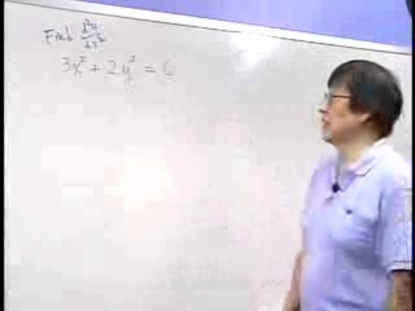 Chapter 1.3: Concavity and the Second Derivative - 14) Implicit Differentiation